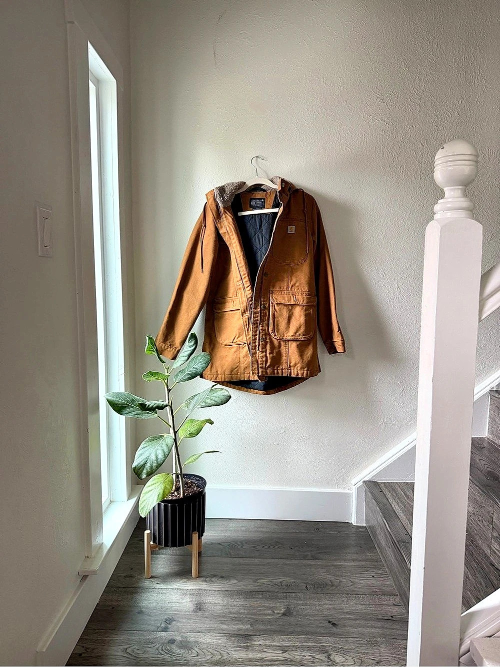 Carhartt Washed Duck Coat Utility Brown Small